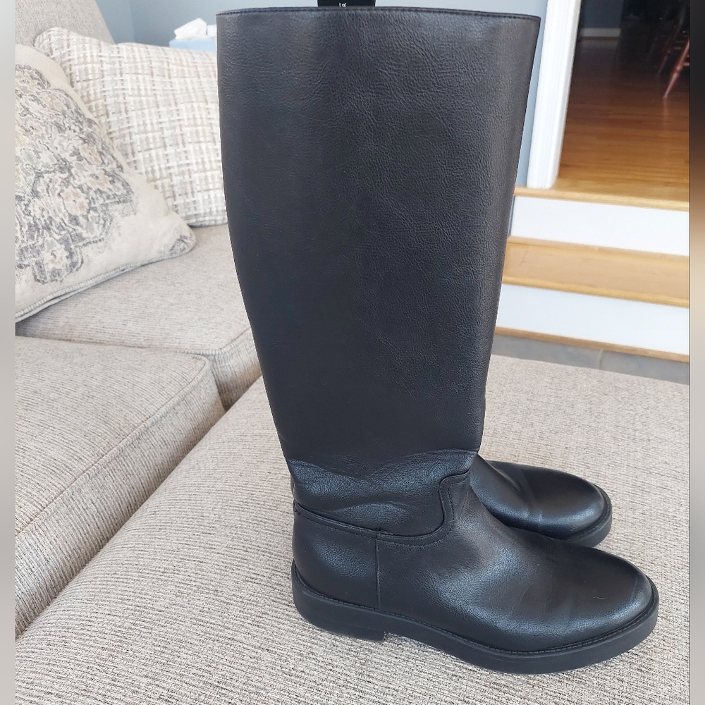 LOFT Black Leather Riding Boots